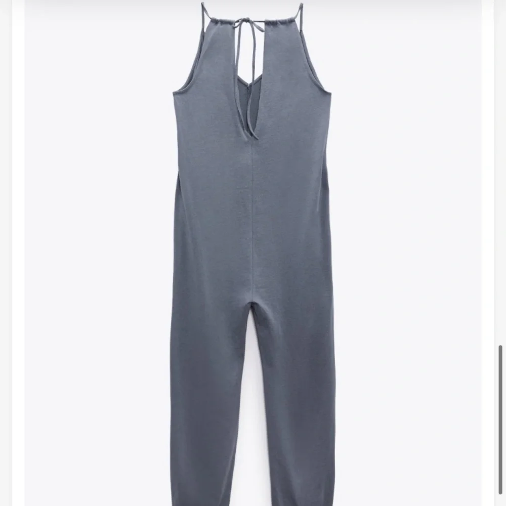 NWT Zara One Piece Jumpsuit Onsie Grey Blue Size S